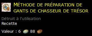 Méthode de préparation de gants de chasseur de trésor