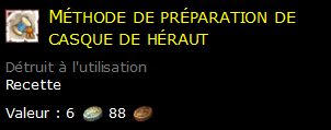 Méthode de préparation de casque de héraut