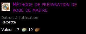 Méthode de préparation de robe de maître