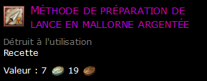 Méthode de préparation de lance en mallorne argentée