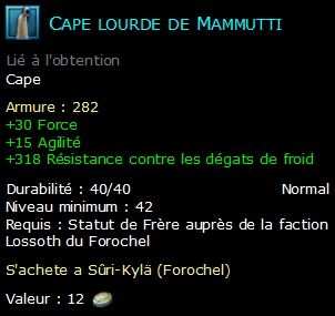 Cape lourde de Mammutti