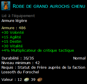 Robe de grand aurochs chenu