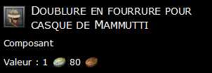 Doublure en fourrure pour casque de Mammutti