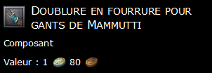 Doublure en fourrure pour gants de Mammutti