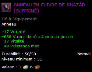 Anneau en cuivre de Khazâd (supprimé)