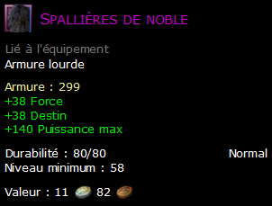 Spallières de noble