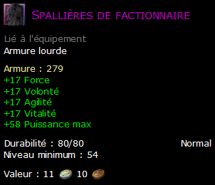 Spallières de factionnaire