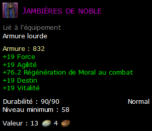 Jambières de noble