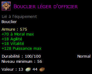 Bouclier léger d'officier