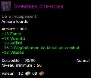 Jambières d'officier