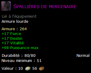 Spallières de mercenaire