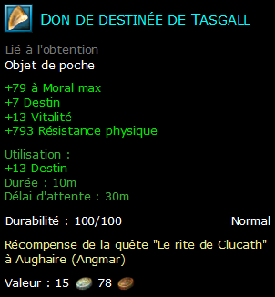 Don de destinée de Tasgall