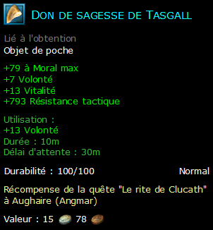 Don de sagesse de Tasgall