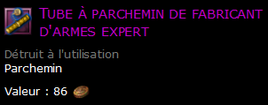 Tube à parchemin de fabricant d'armes expert