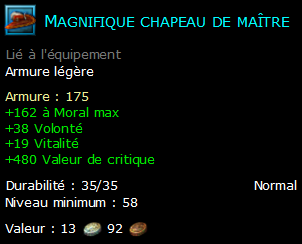 Magnifique chapeau de maître