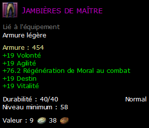 Jambières de maître