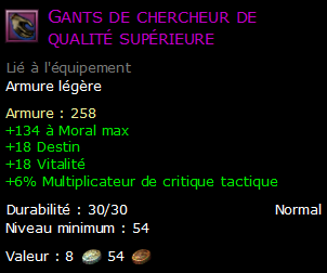 Gants de chercheur de qualité supérieure