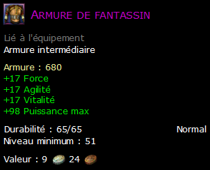 Armure de fantassin