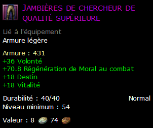 Jambières de chercheur de qualité supérieure