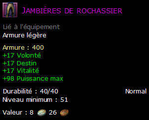 Jambières de rochassier