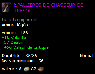 Spallières de chasseur de trésor