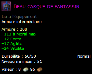 Beau casque de fantassin