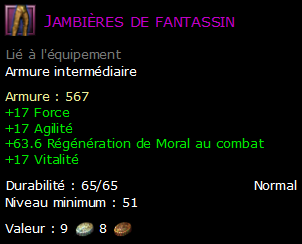 Jambières de fantassin