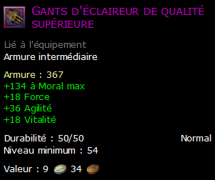 Gants d'éclaireur de qualité supérieure