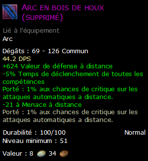 Arc en bois de houx (supprimé)