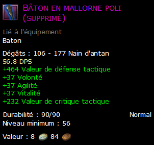 Bâton en mallorne poli (supprimé)