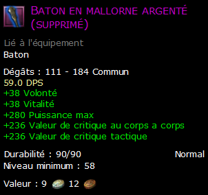 Baton en mallorne argenté (supprimé)