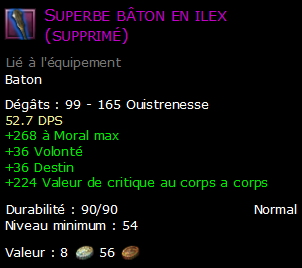 Superbe bâton en ilex (supprimé)