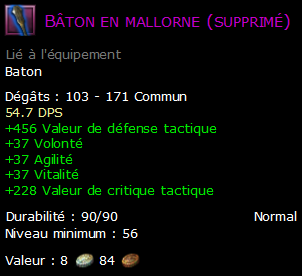 Bâton en mallorne (supprimé)