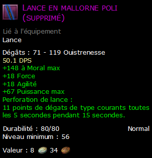 Lance en mallorne poli (supprimé)