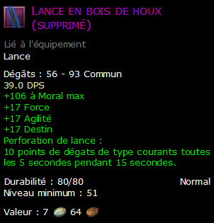 Lance en bois de houx (supprimé)