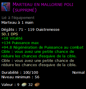 Marteau en mallorne poli (supprimé)