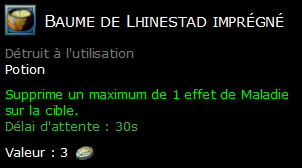 Baume de Lhinestad imprégné