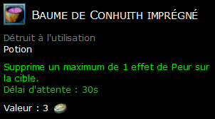 Baume de Conhuith imprégné