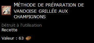 Méthode de préparation de vandoise grillée aux champignons