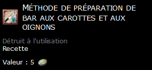 Méthode de préparation de bar aux carottes et aux oignons