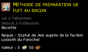 Méthode de préparation de flet au bacon