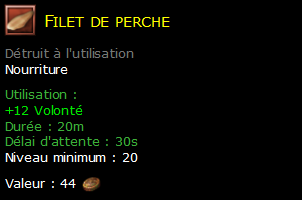 Filet de perche