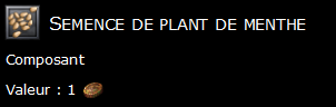 Semence de plant de menthe