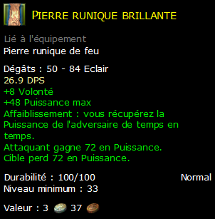 Pierre runique brillante