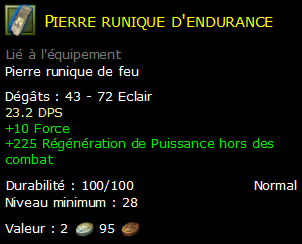 Pierre runique d'endurance