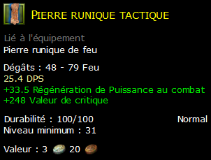 Pierre runique tactique