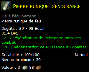 Pierre runique d'endurance