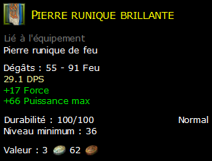 Pierre runique brillante