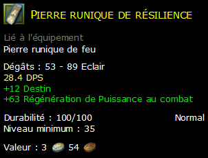 Pierre runique de résilience