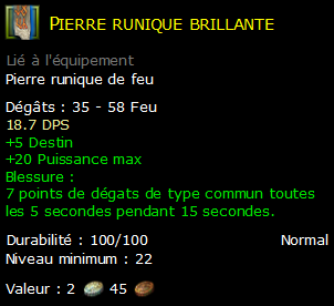 Pierre runique brillante